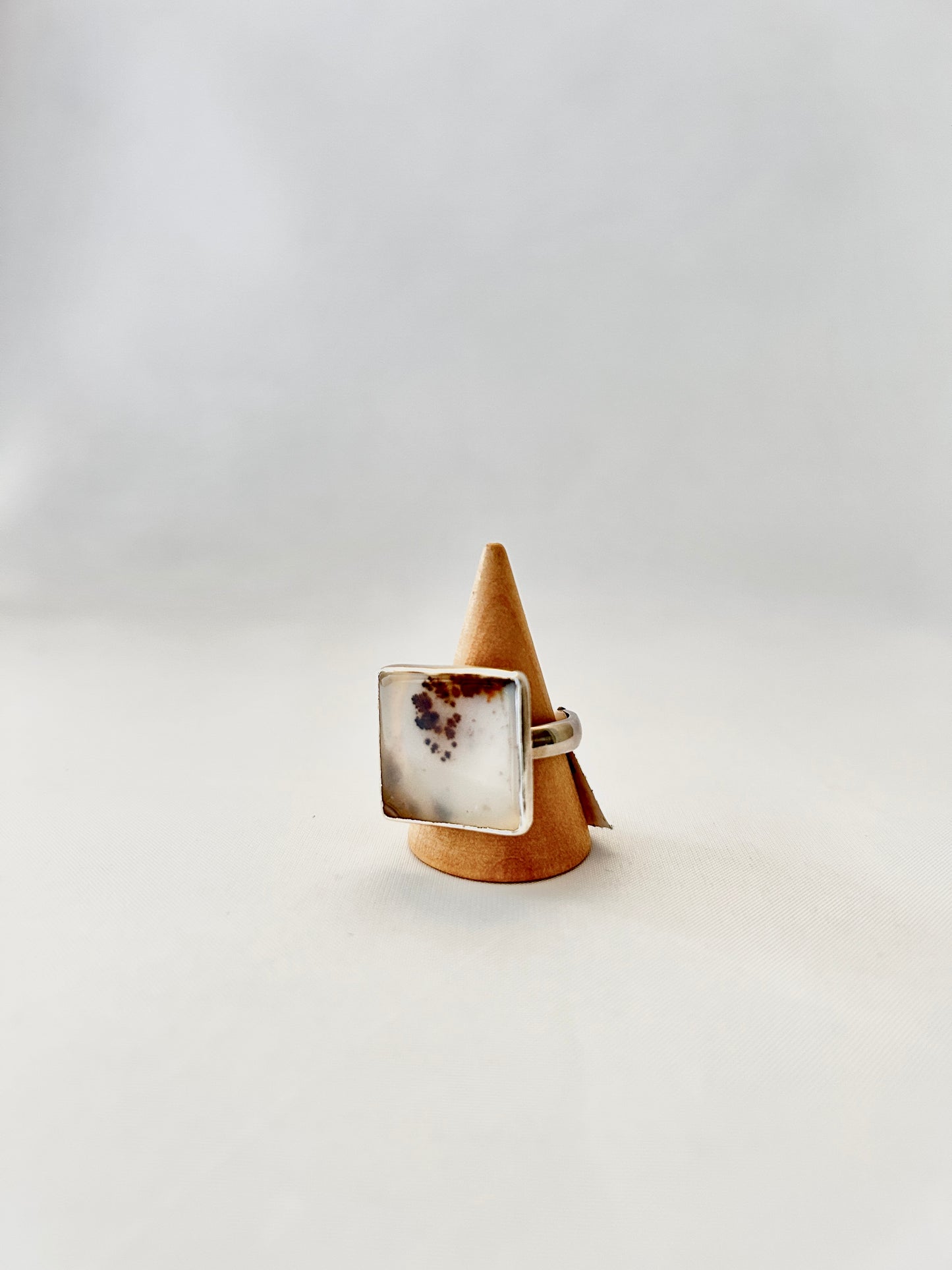 Anillo cuadrado Agata