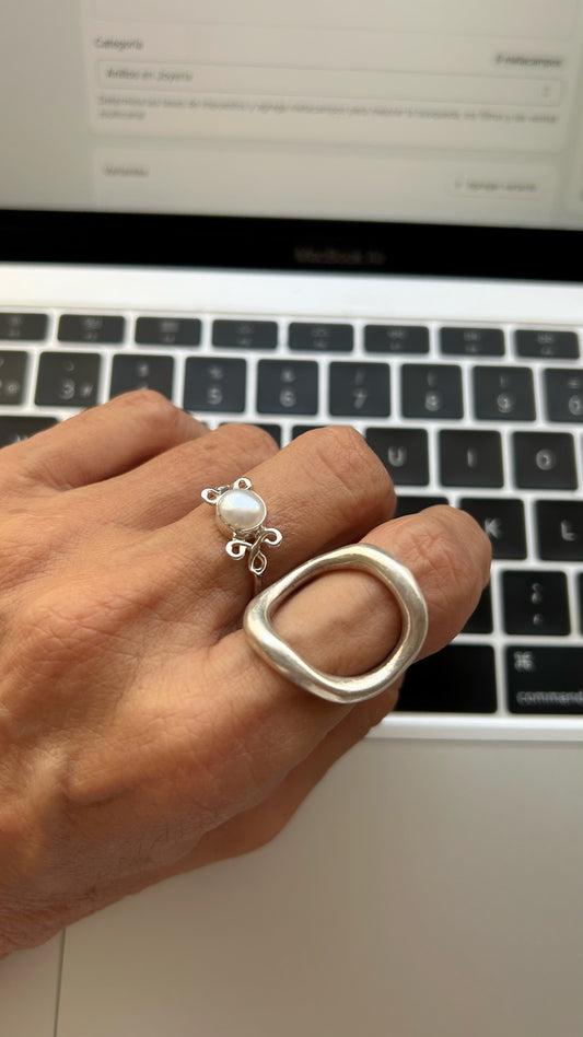 Anillo madreoerla rulitos (MPR)