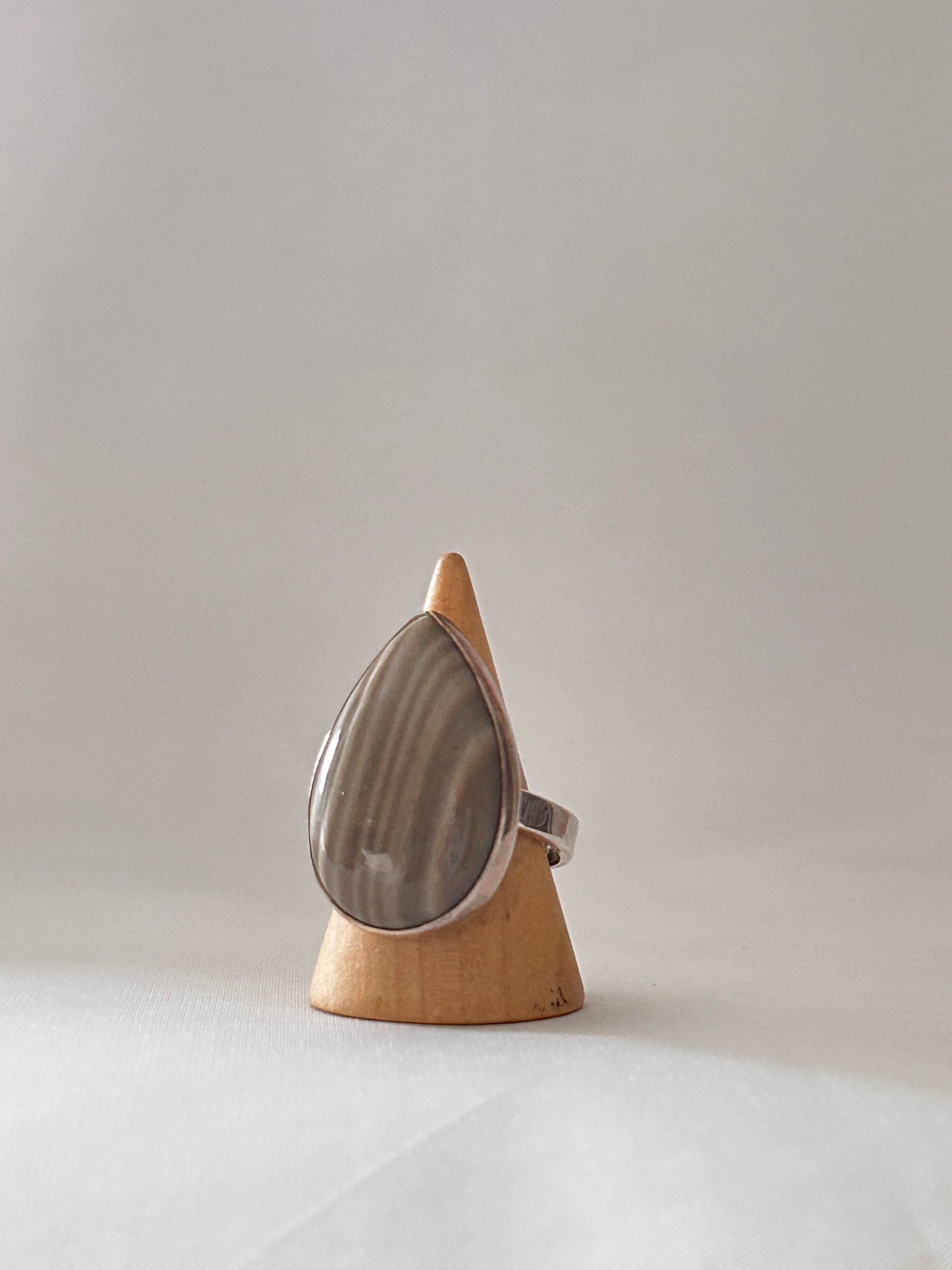 Anillo Maxi Gota Agata de Botswana