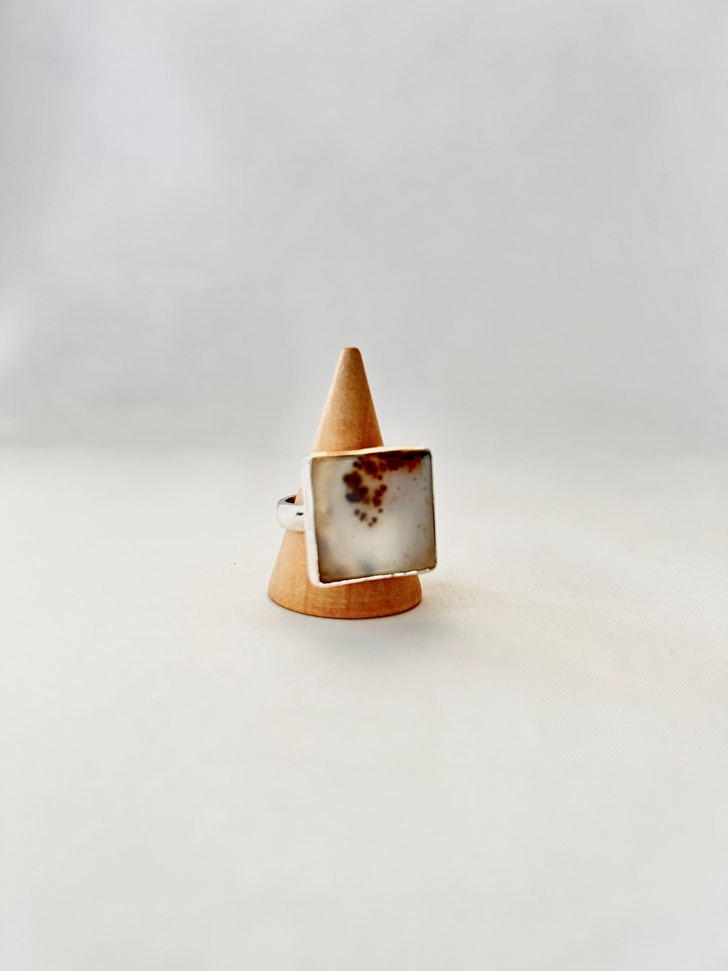 Anillo cuadrado Agata