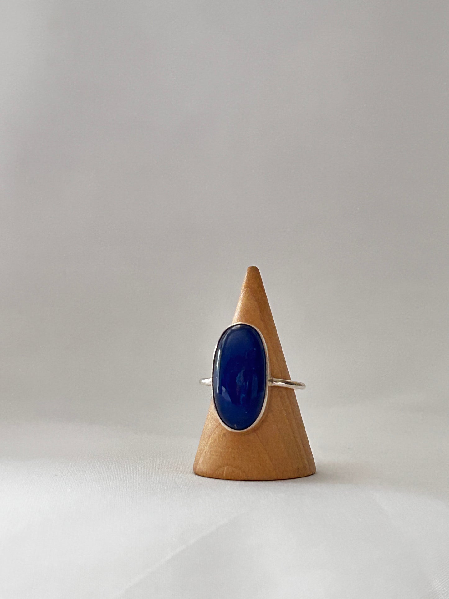 Anillo oval baguette Azul