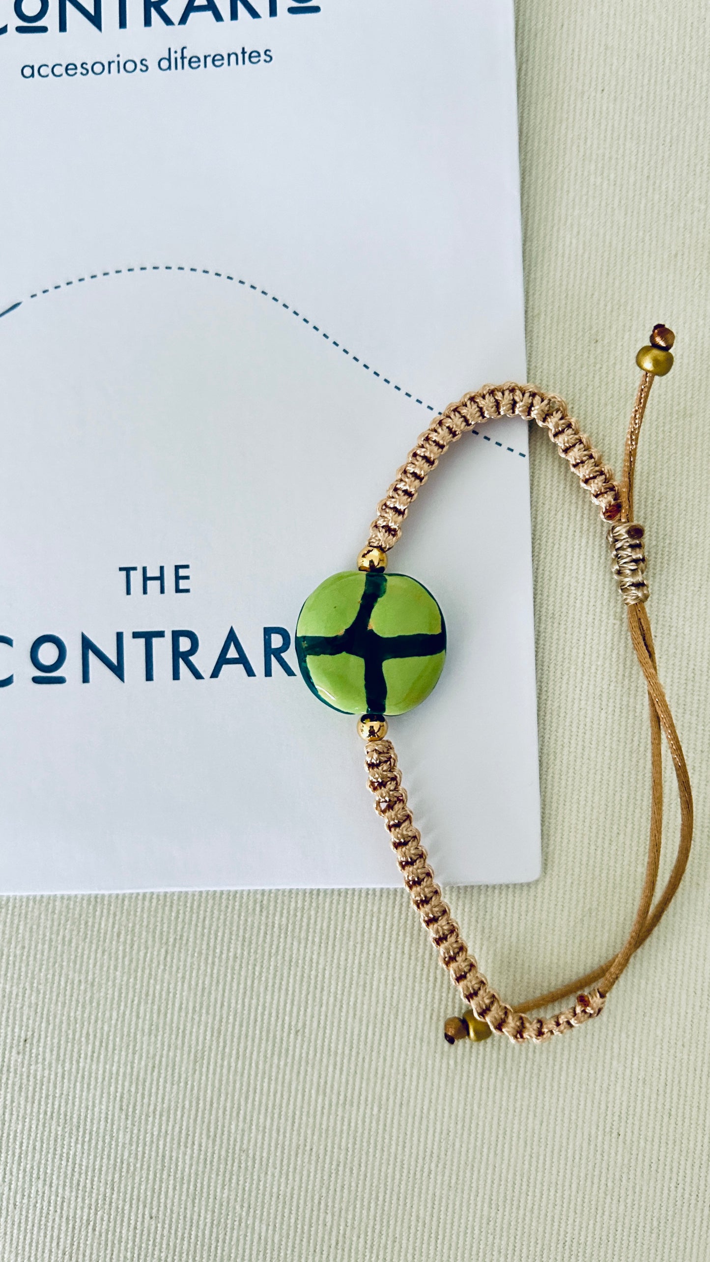 Pulseras cerámicas nudo plano