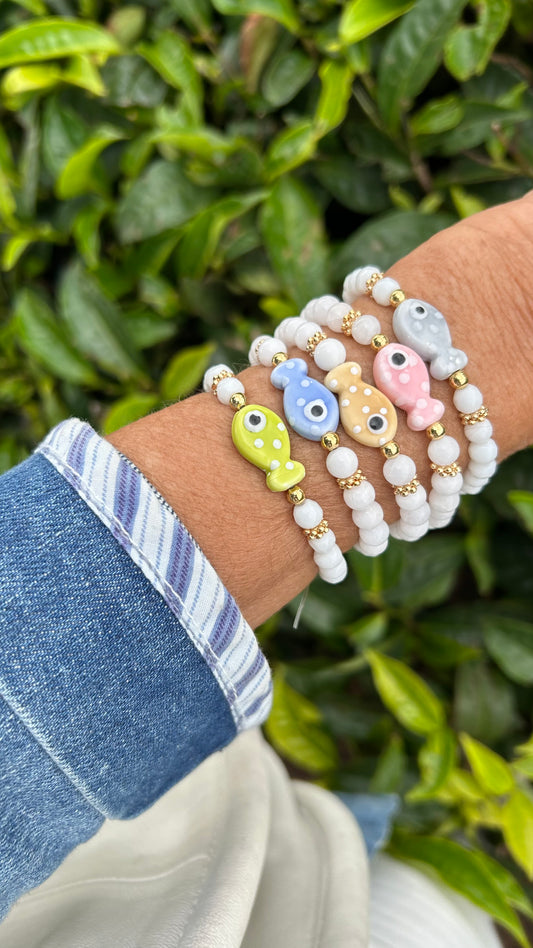 Pulseras peces colores