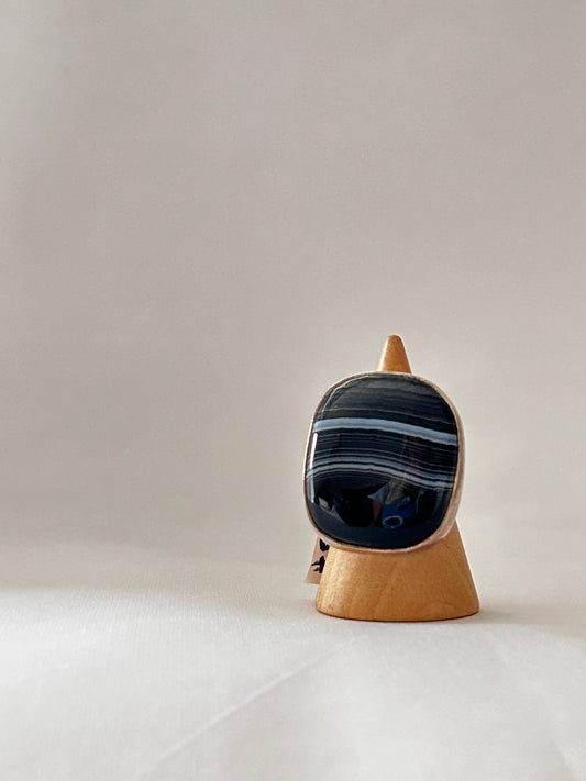 Black Agate Maxi Ring