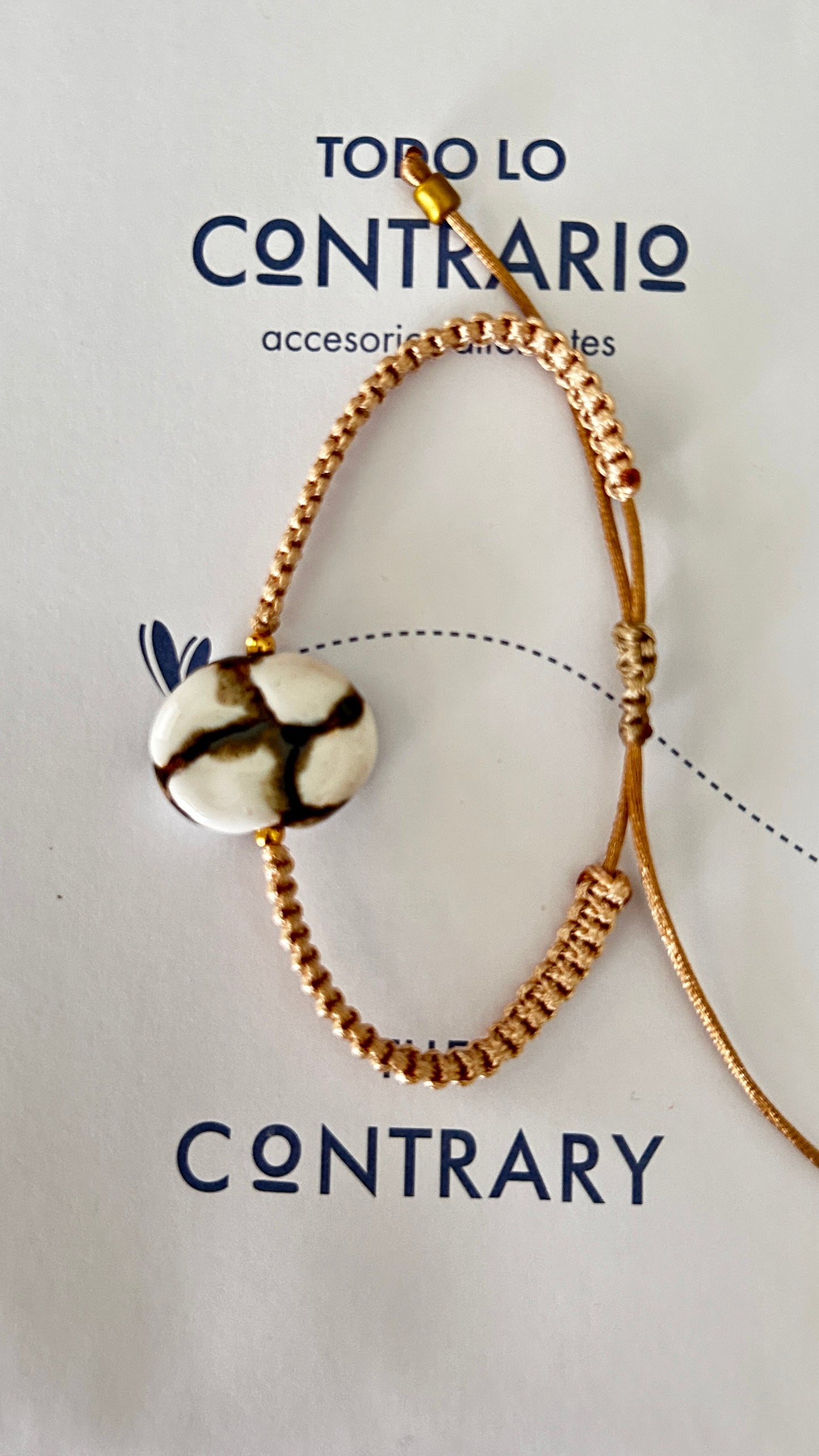 Pulseras cerámicas nudo plano