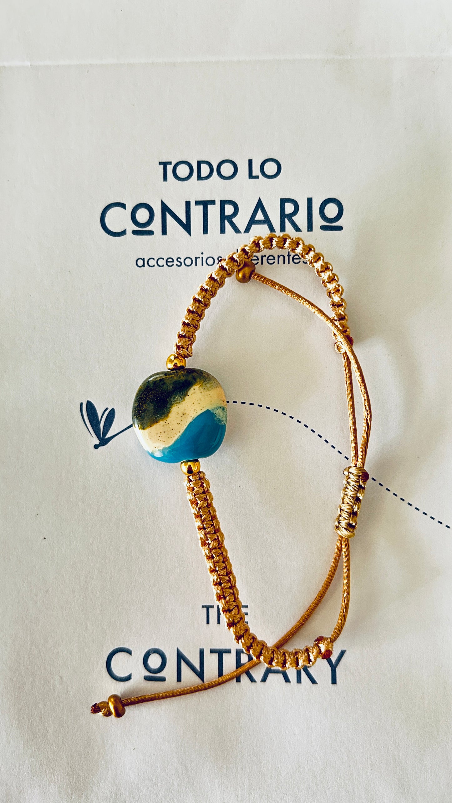 Pulseras cerámicas nudo plano