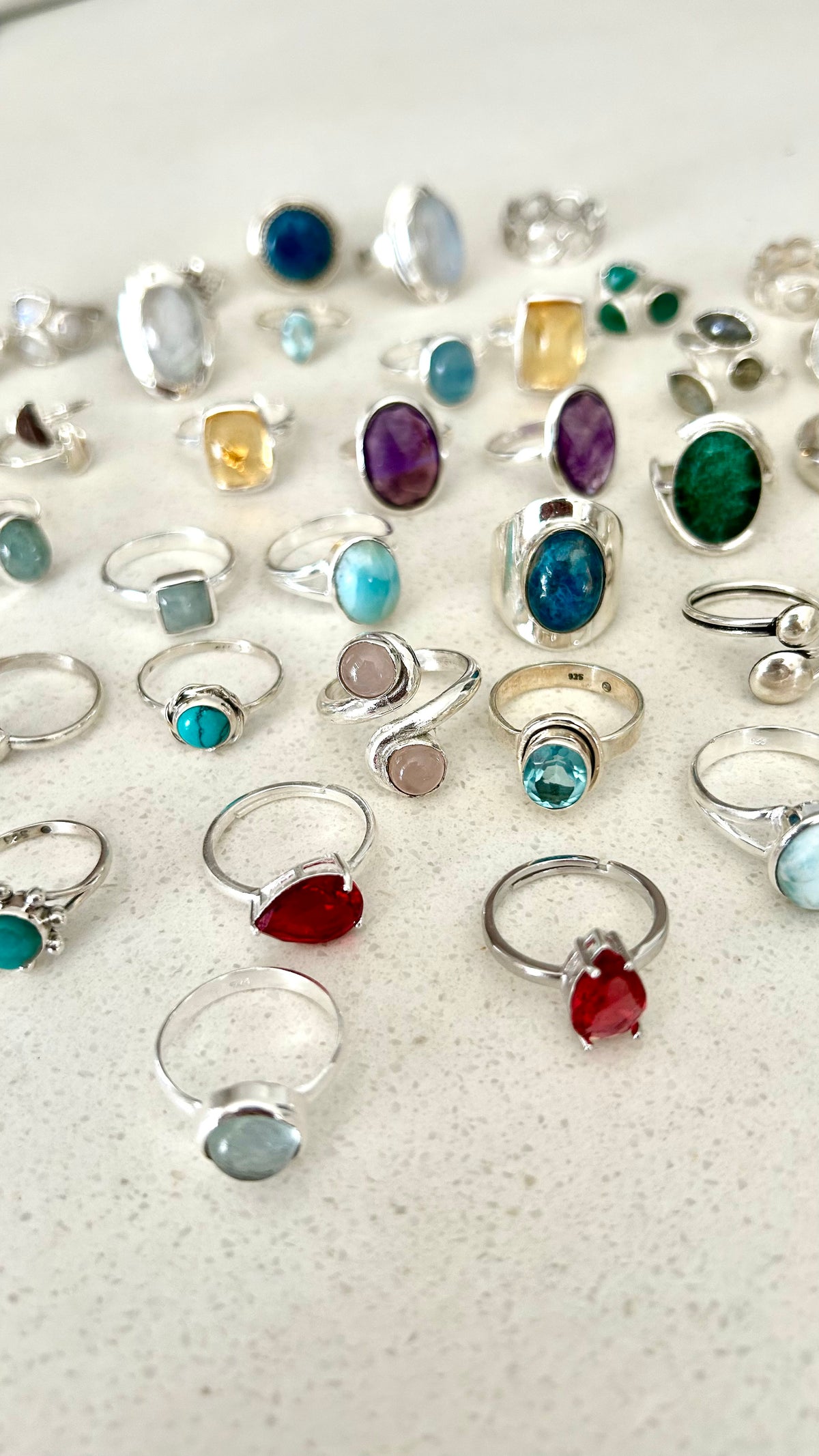 Anillo mini turquesa lunita