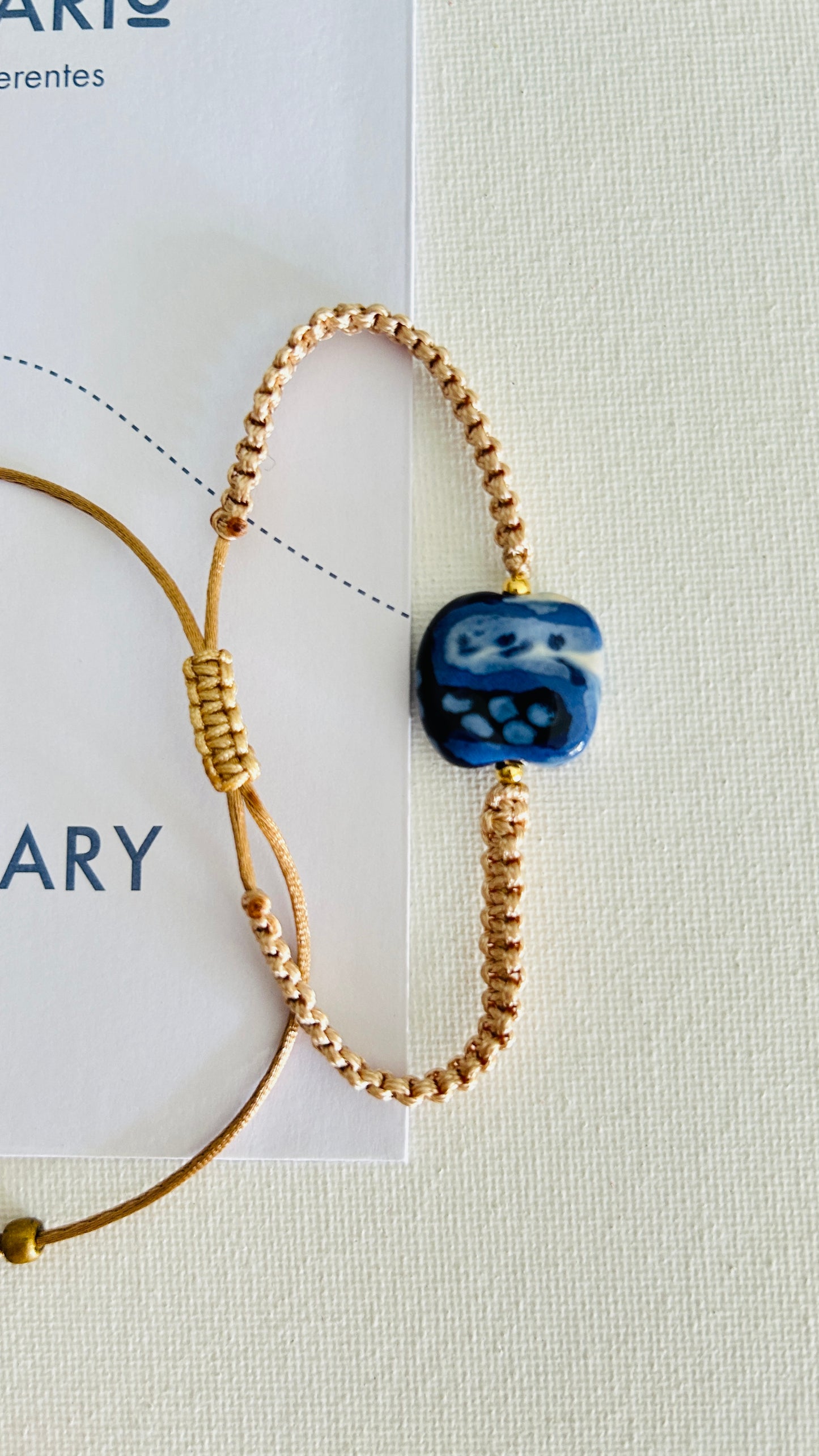 Pulseras cerámicas nudo plano