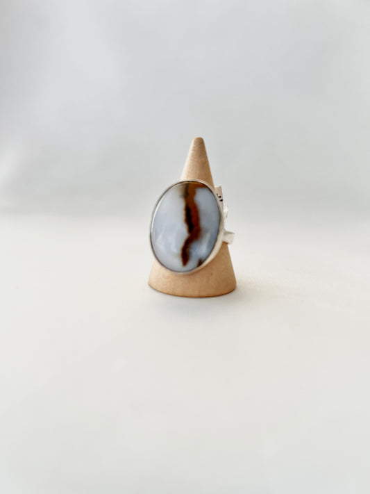 Anillo oval agata
