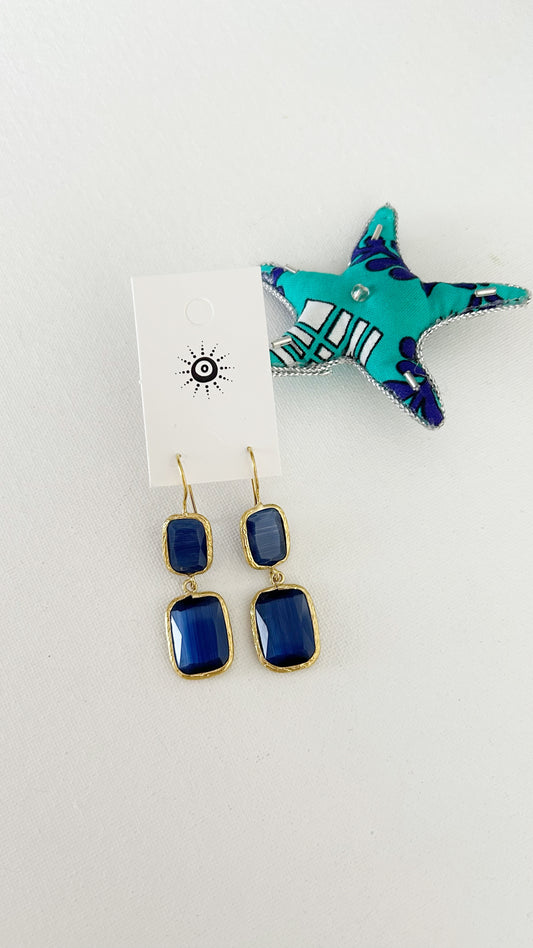 Aretes Dorados Candelabro largos