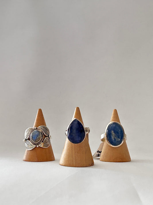 Anillo doble ojo labradorita