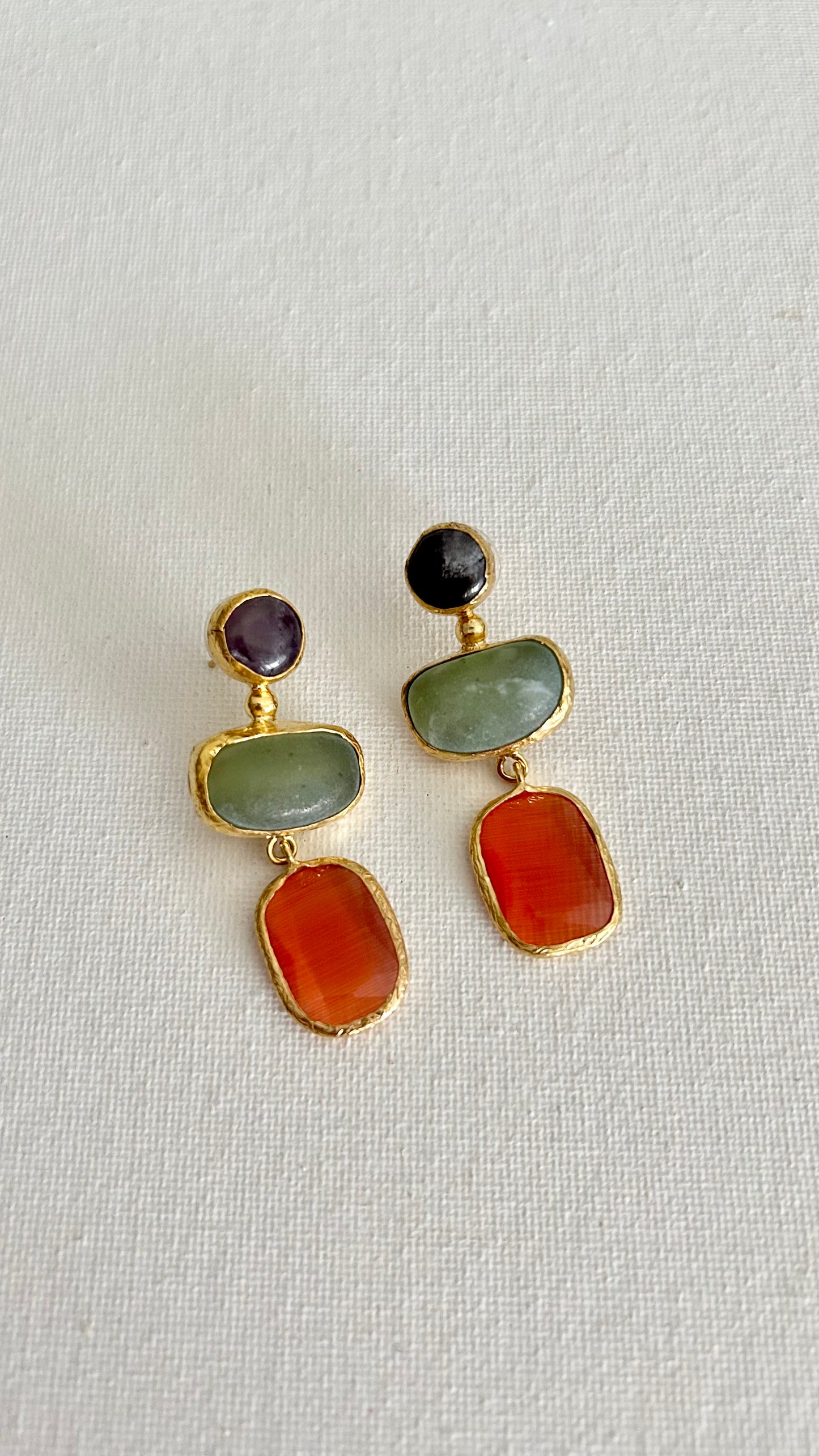 Aretes Dorados Candelabro largos