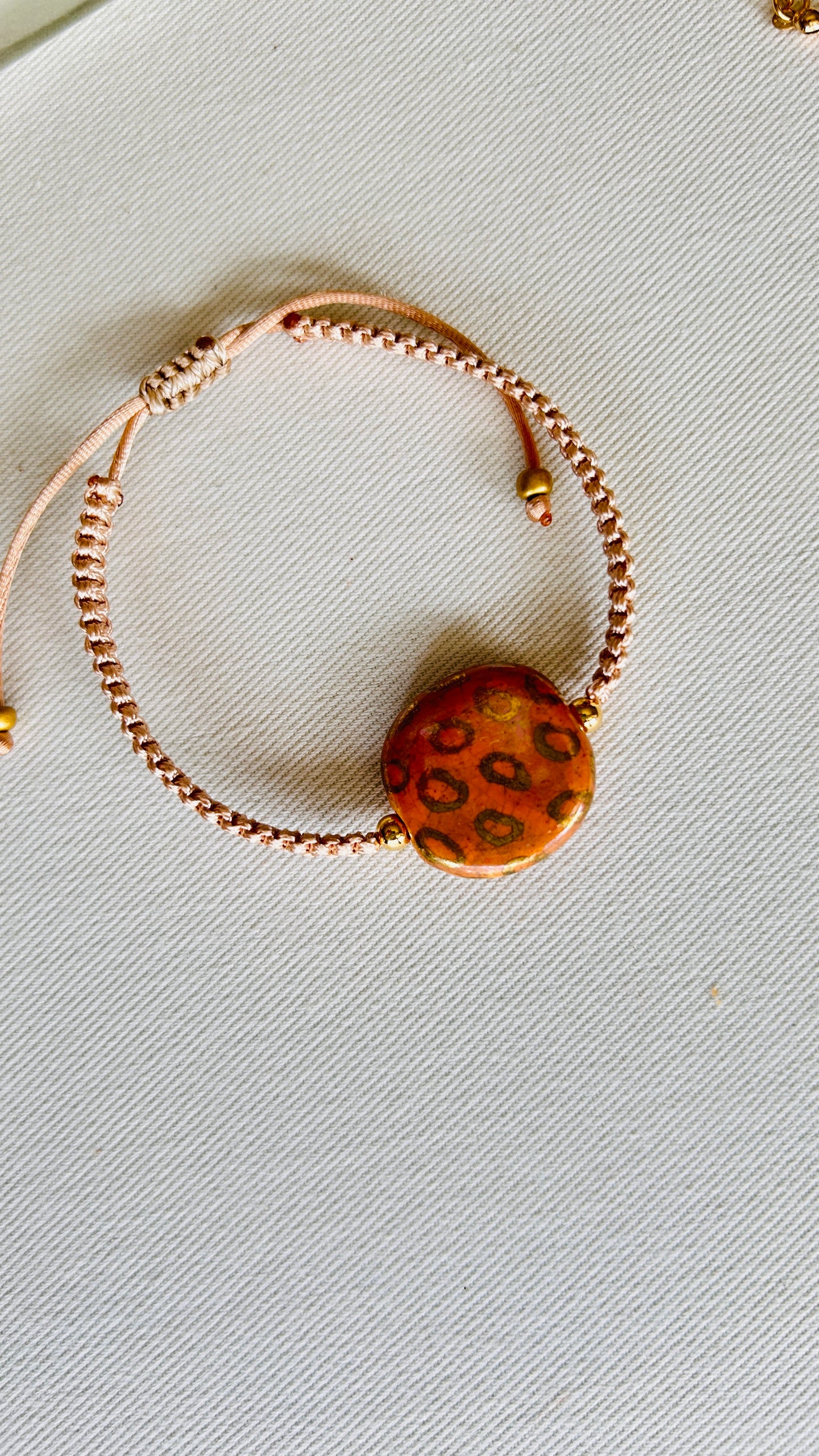 Pulseras cerámicas nudo plano