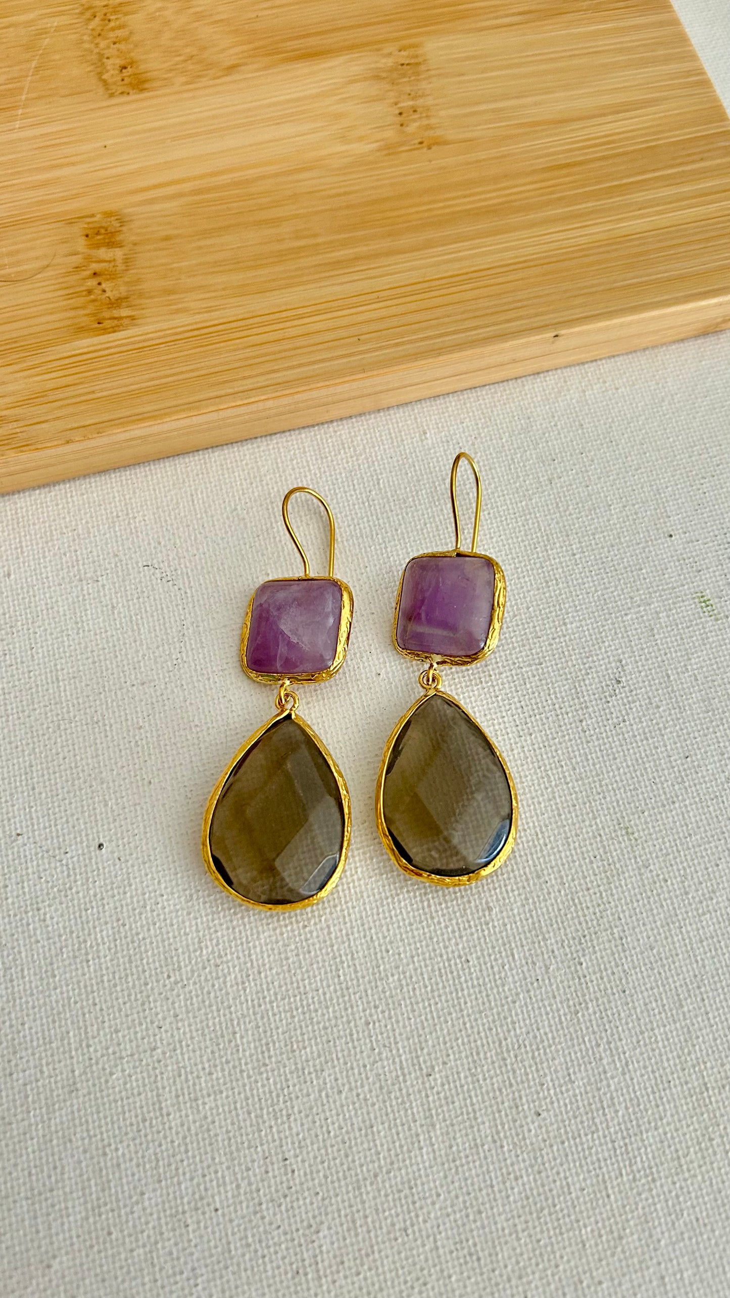 Aretes Dorados Candelabro largos