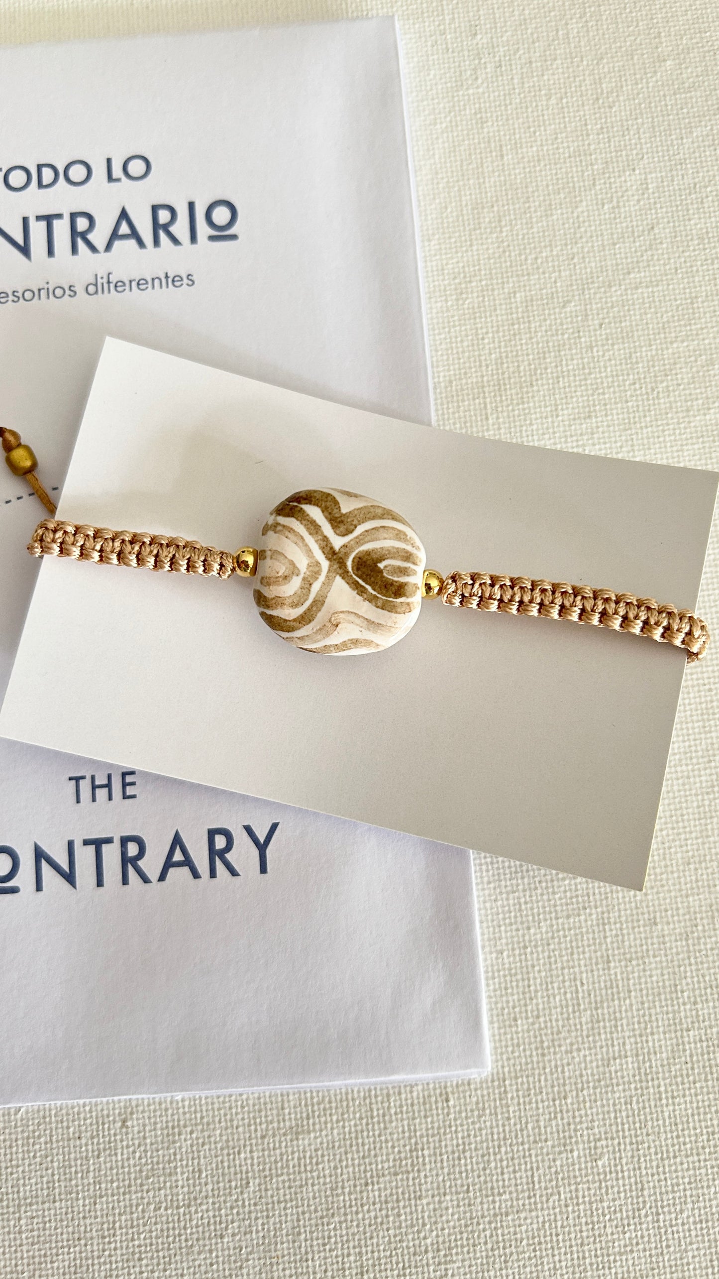 Pulseras cerámicas nudo plano