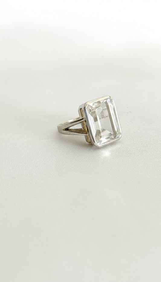 Anillo rectangular zircon
