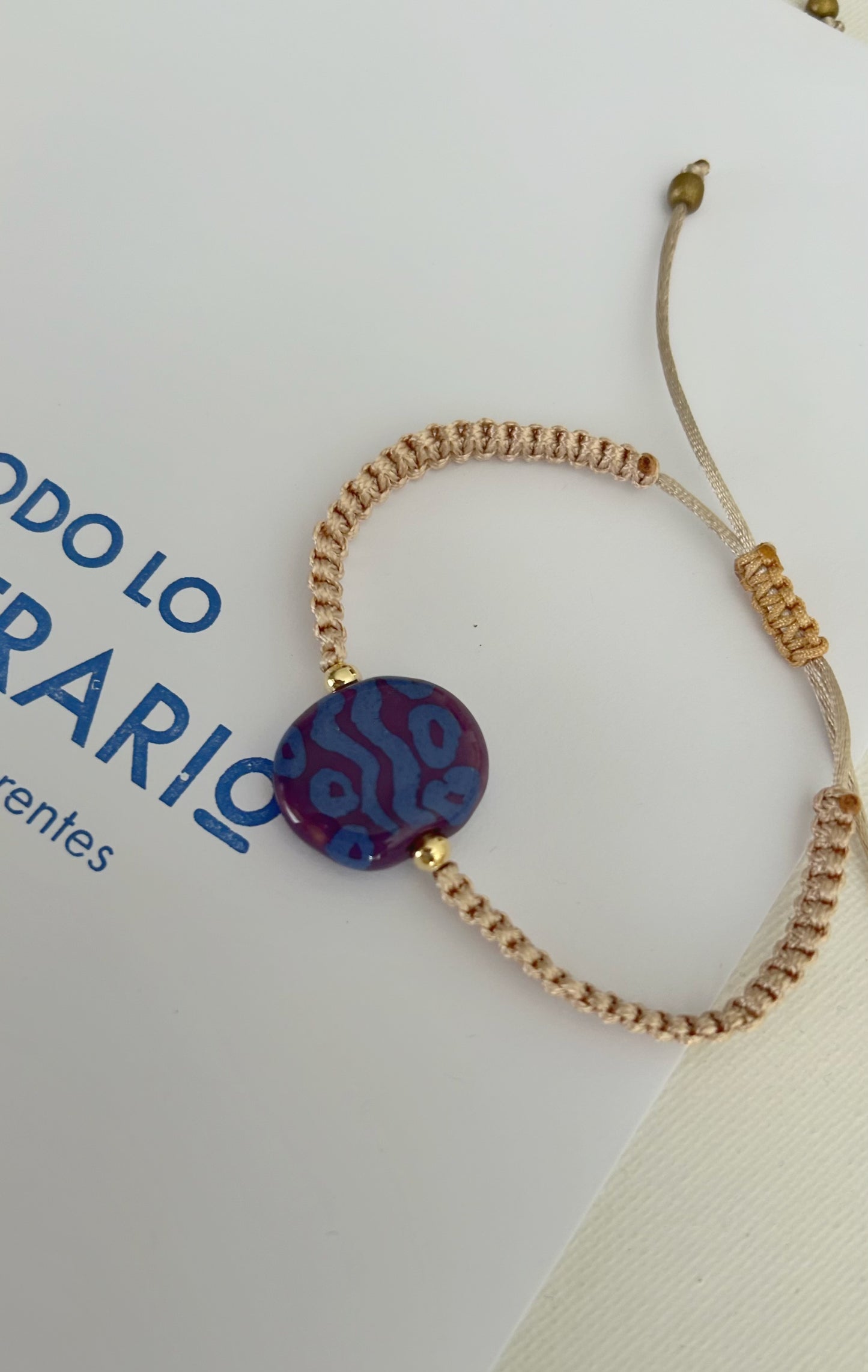 Pulseras cerámicas nudo plano