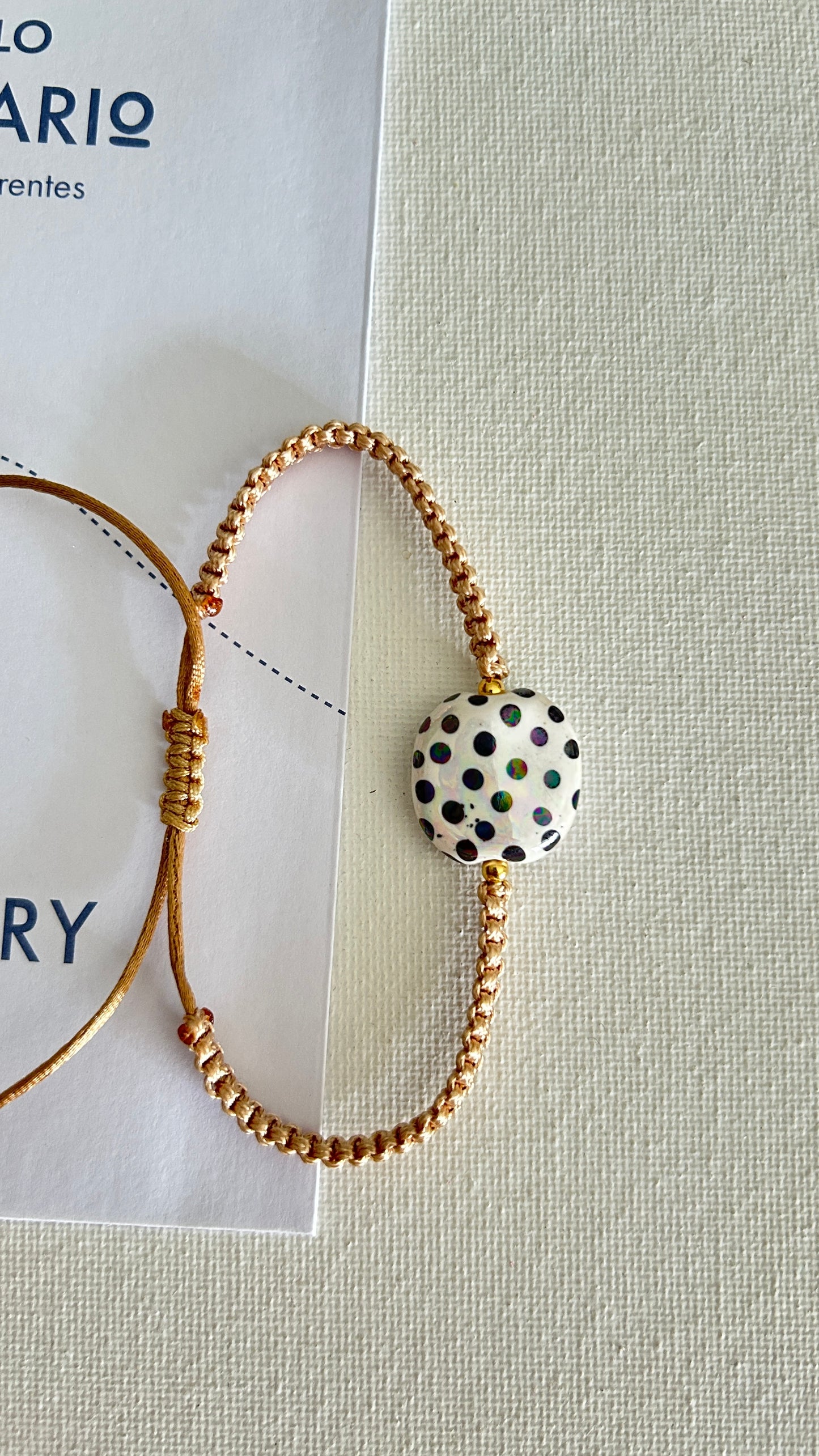 Pulseras cerámicas nudo plano