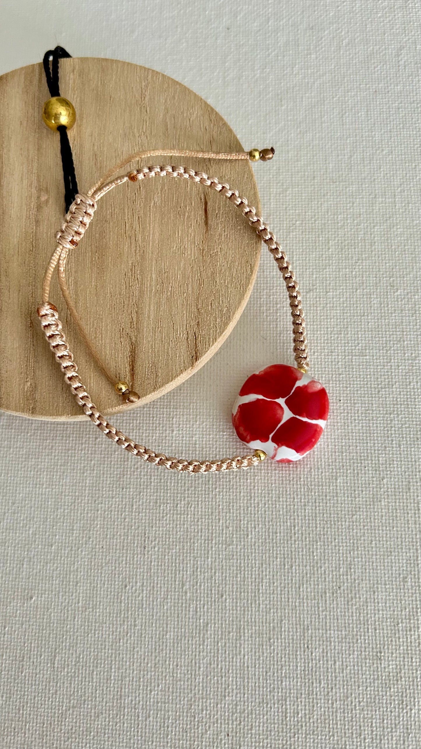 Pulseras cerámicas nudo plano