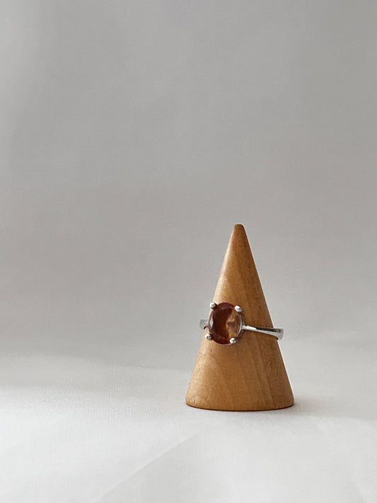 Anillo solitario sultanita rectangular