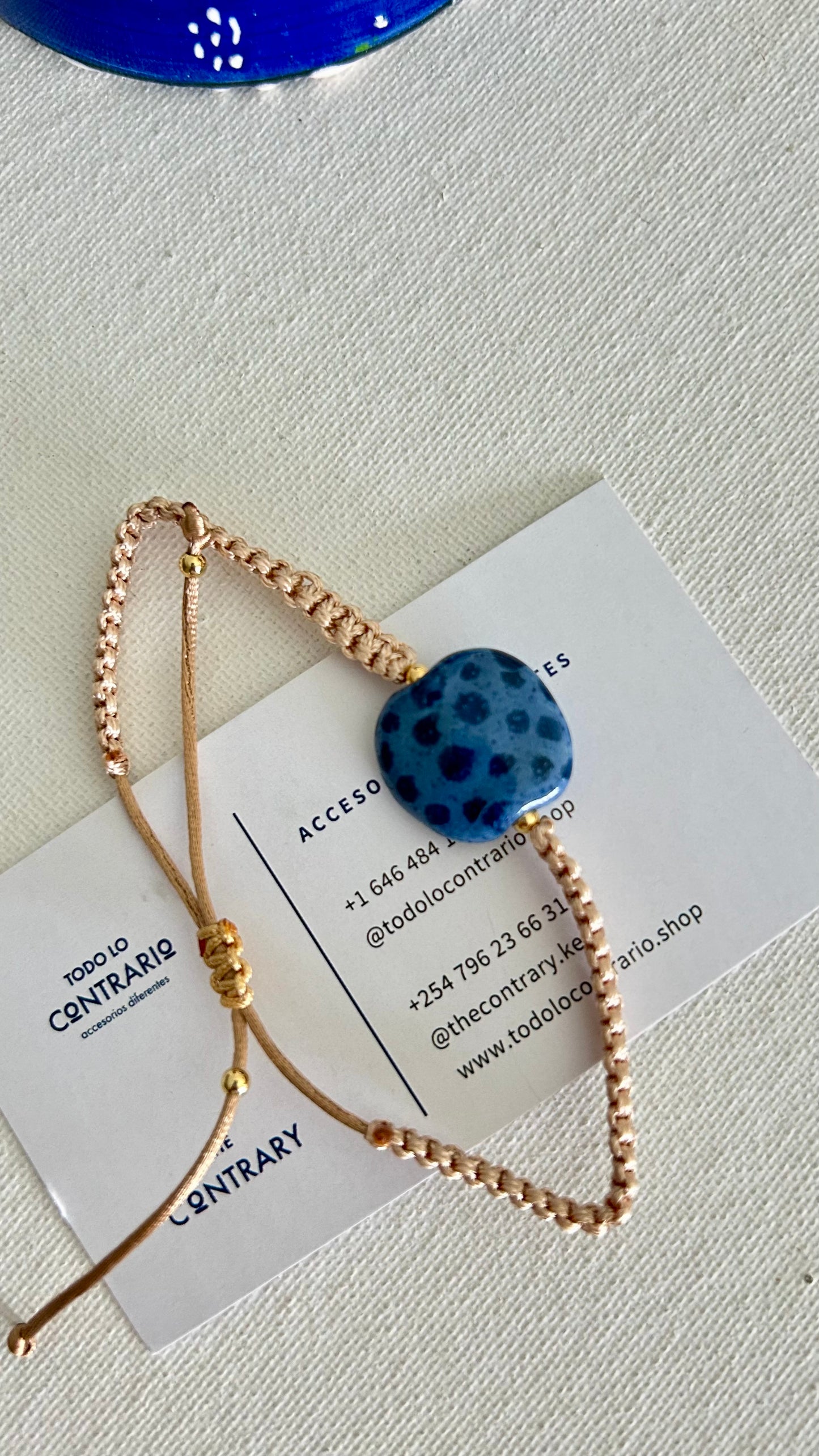 Pulseras cerámicas nudo plano
