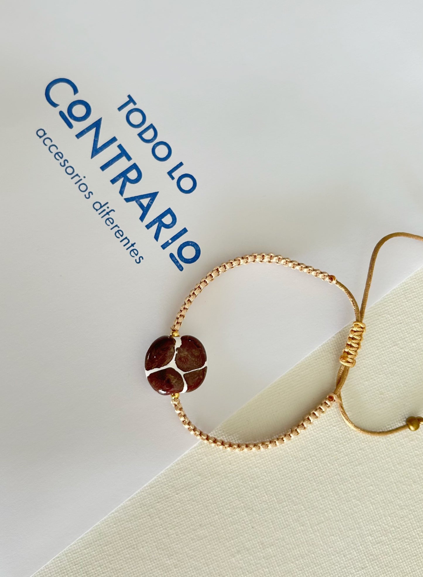 Pulseras cerámicas nudo plano