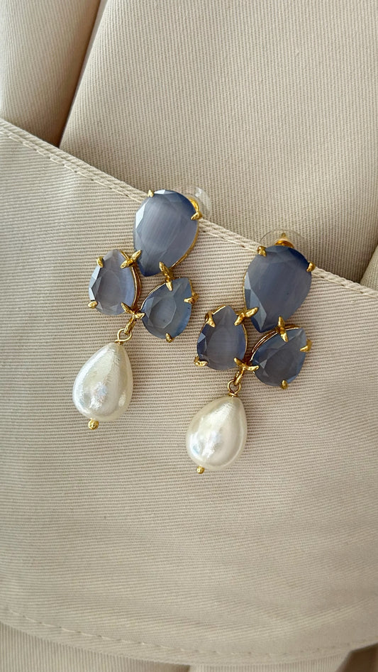 Aretes Piedras y Perla