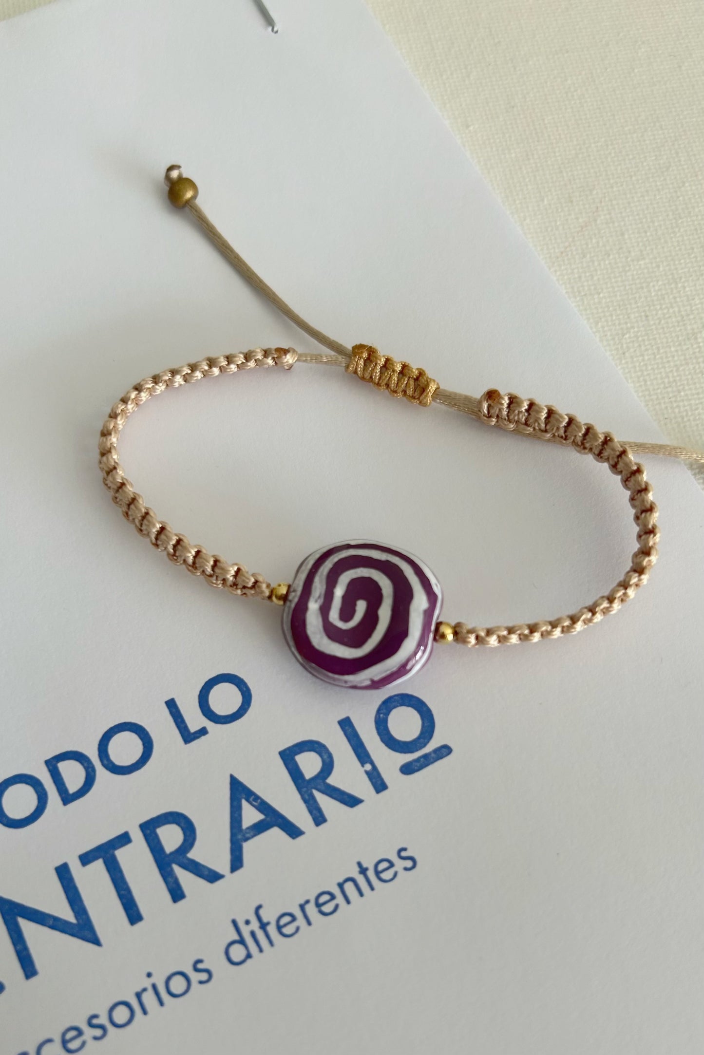 Pulseras cerámicas nudo plano