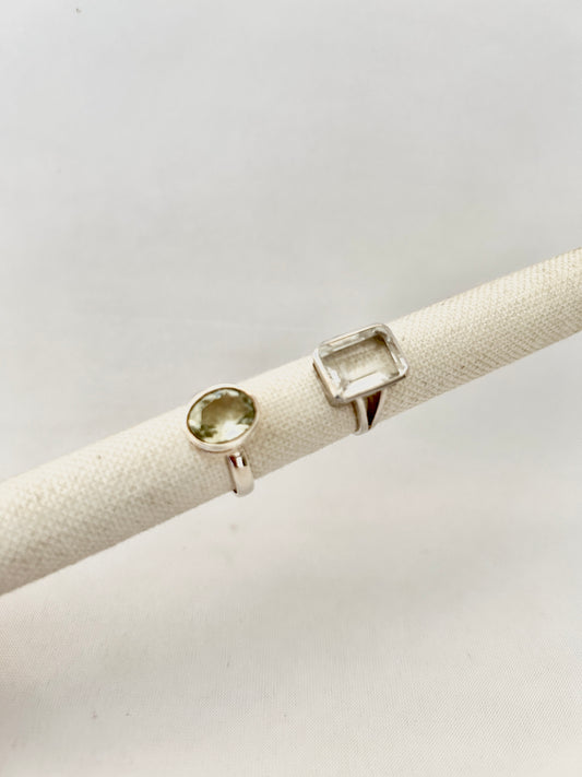 Anillo rectangular zircon