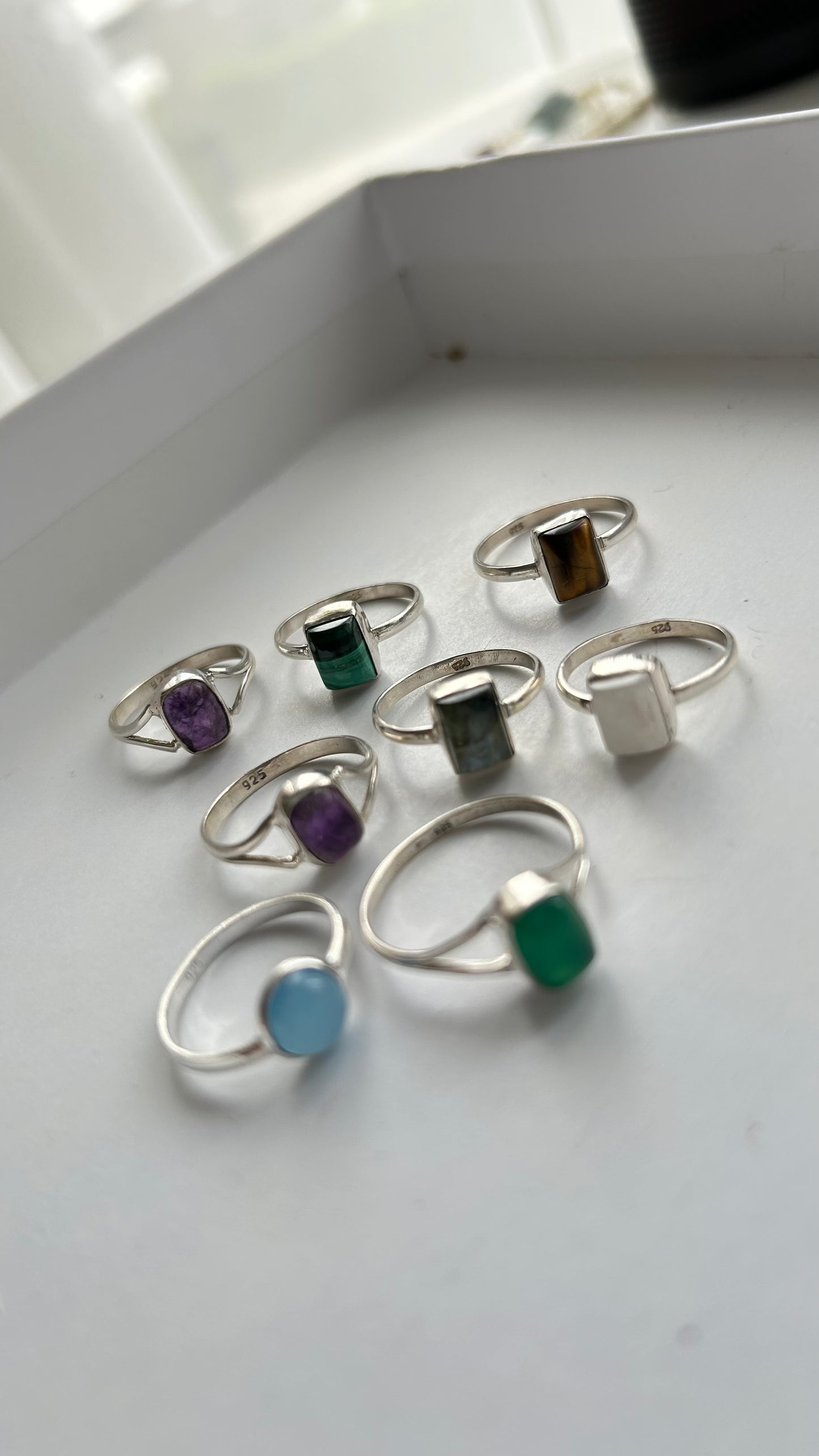 Anillo plata y labradorita