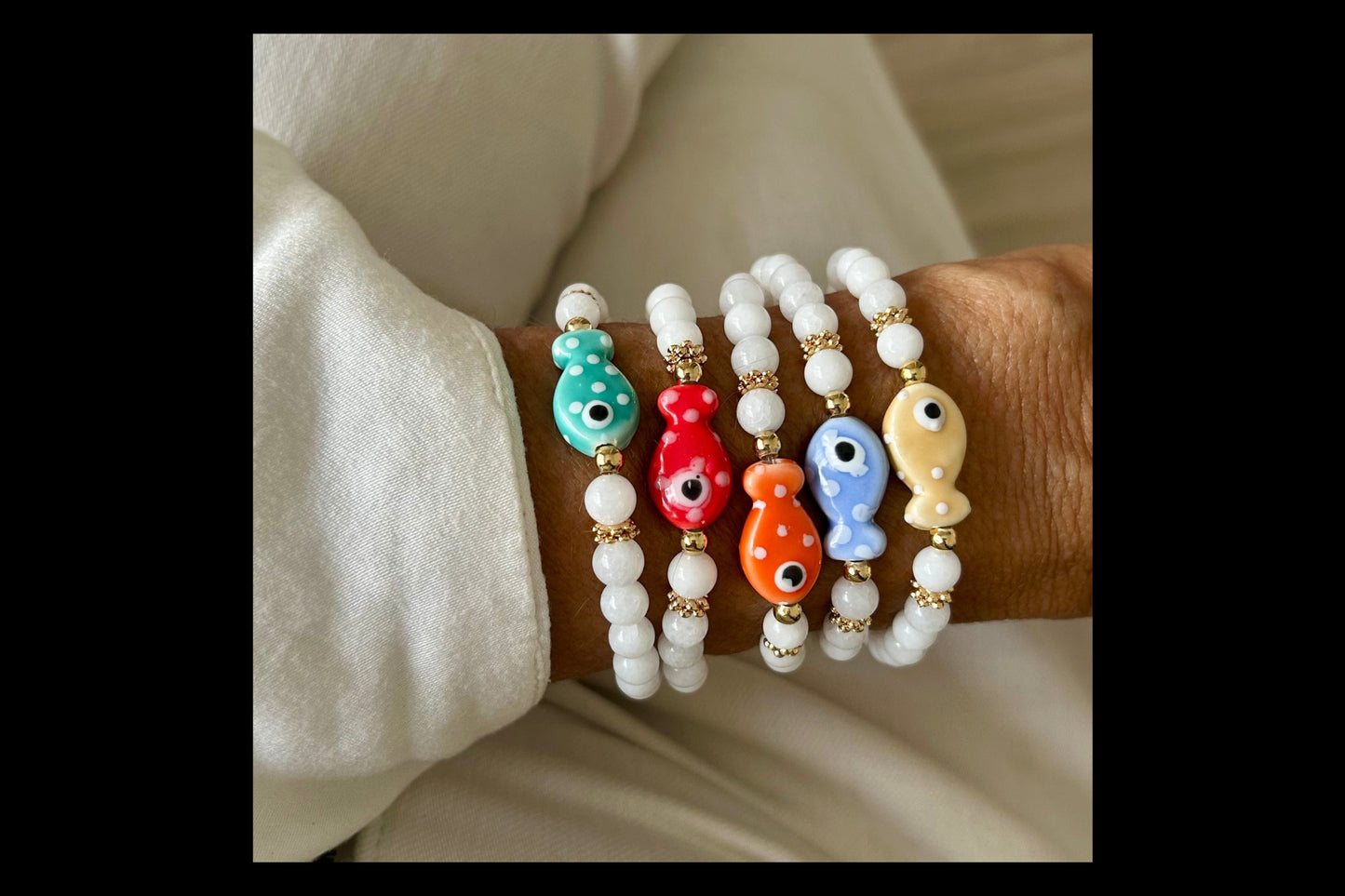 Pulseras peces colores