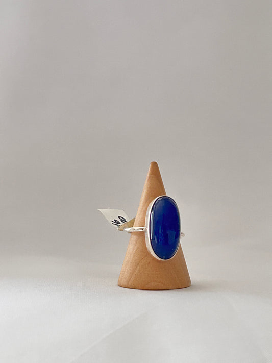 Anillo oval baguette Azul