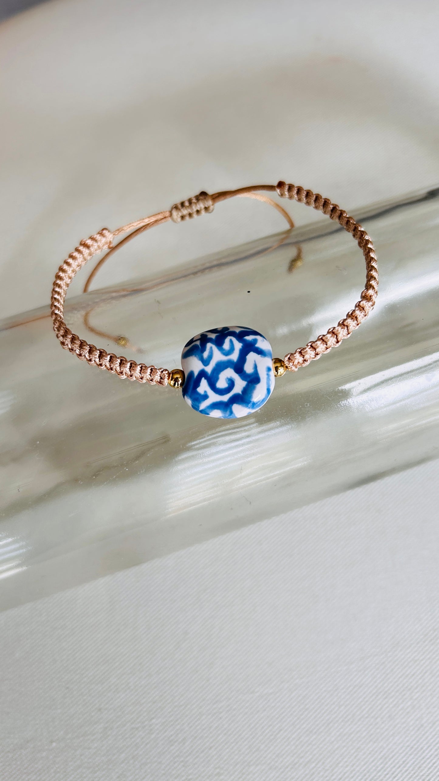 Pulseras cerámicas nudo plano