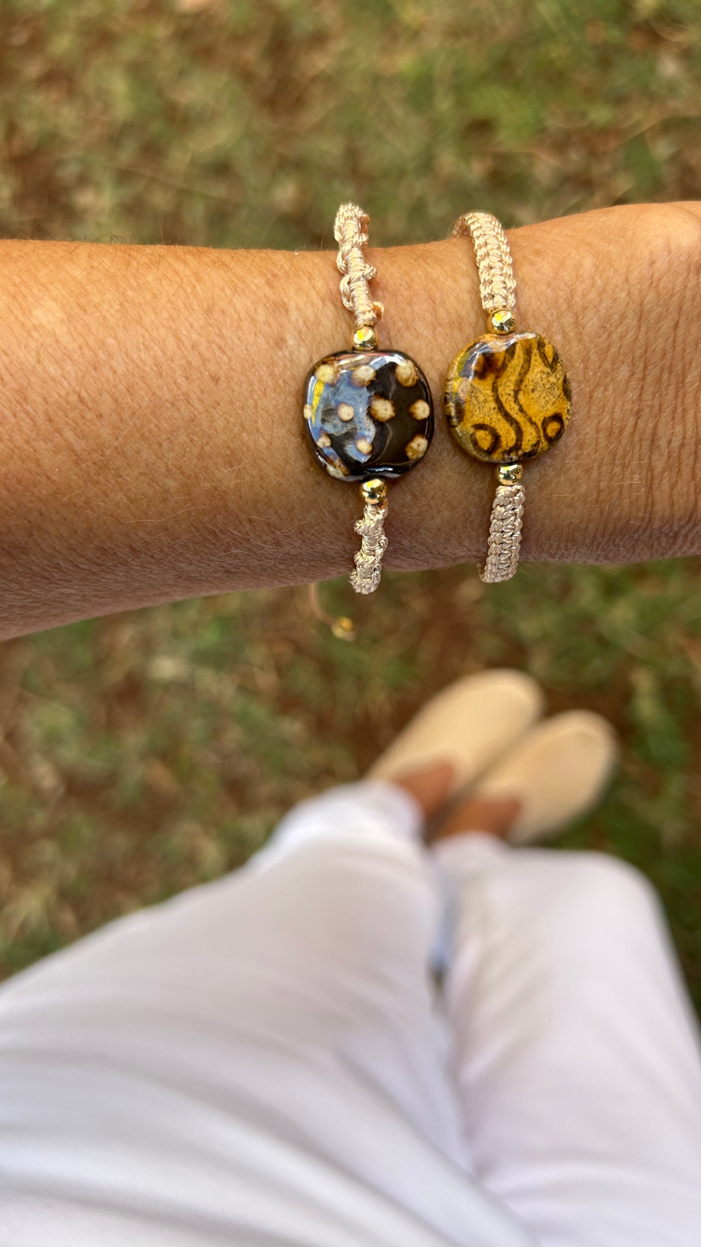 Pulseras cerámicas nudo espiral