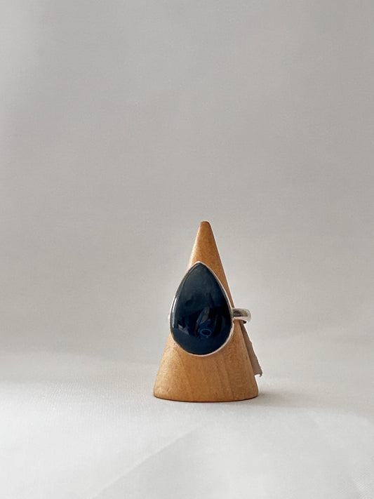 Anillo gota ojo de tigre