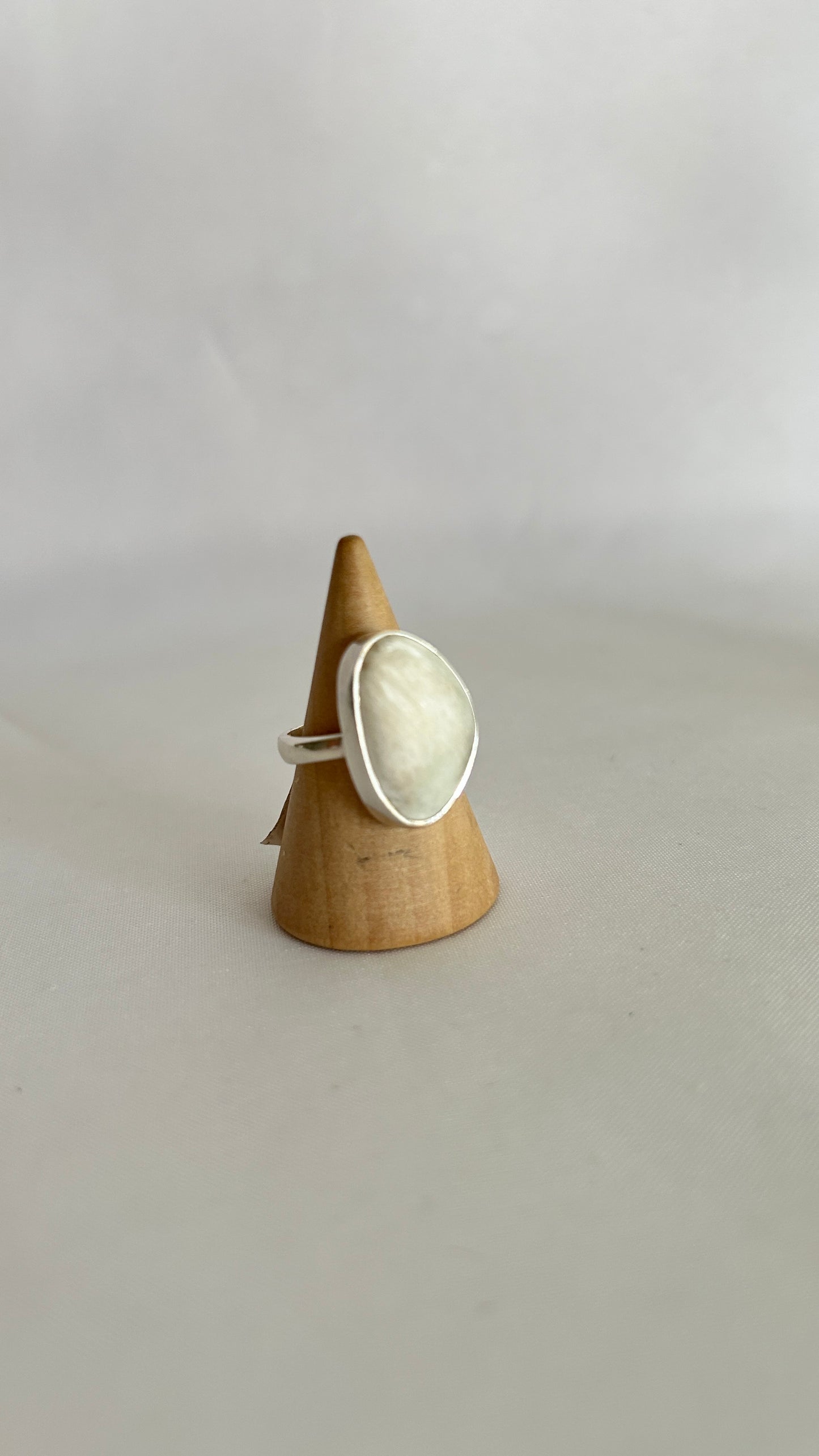 Irregular ring of white milky quartz