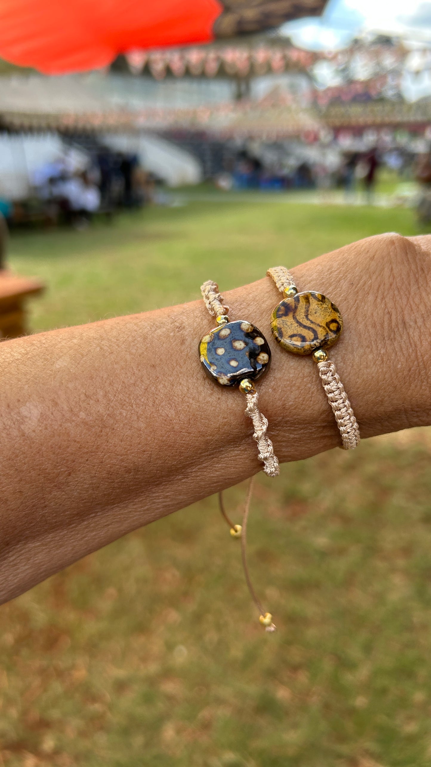 Pulseras cerámicas nudo espiral