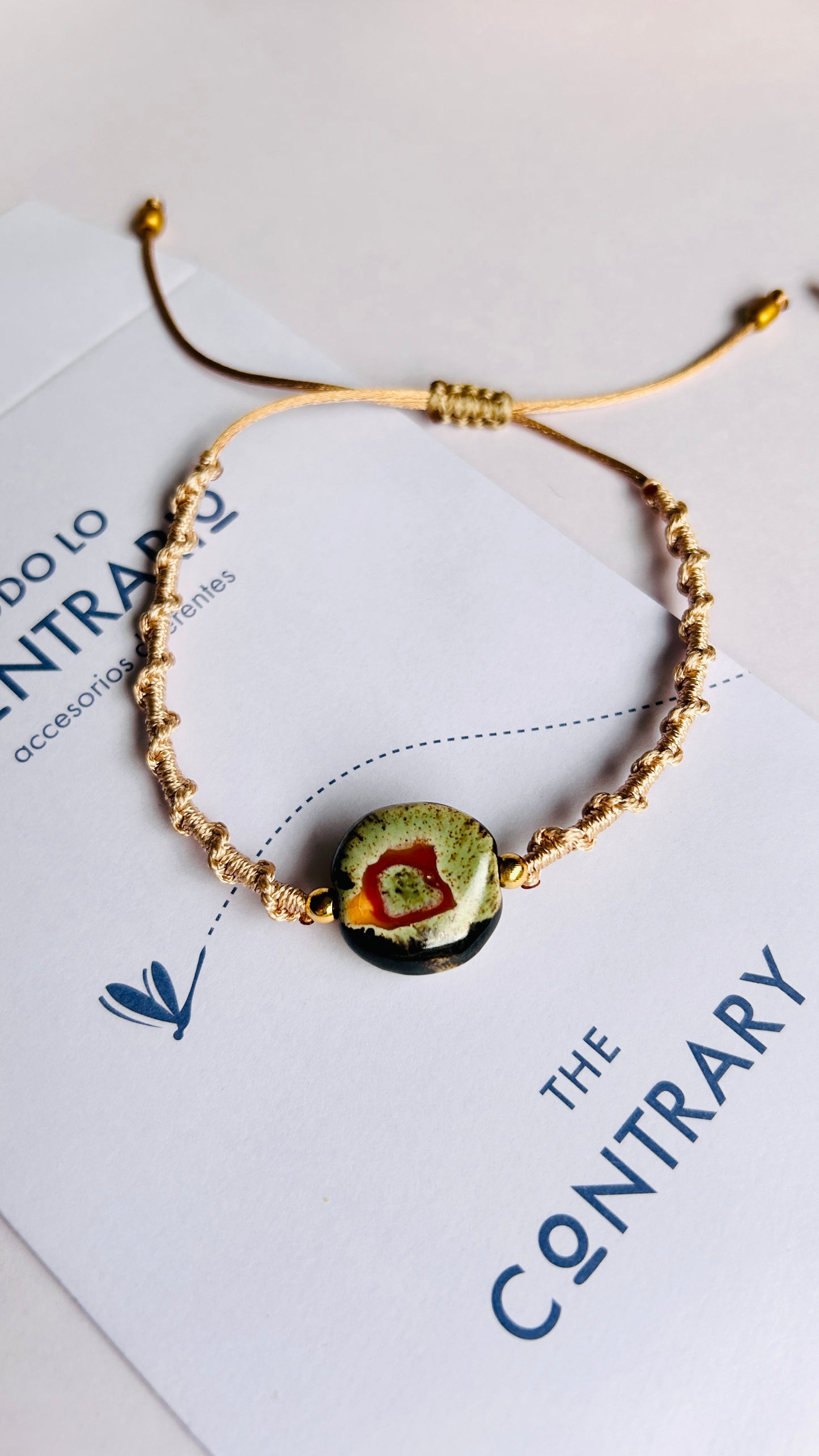 Pulseras cerámicas nudo plano