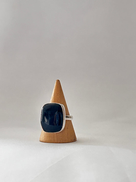 Anillo rectangular ojo de tigre