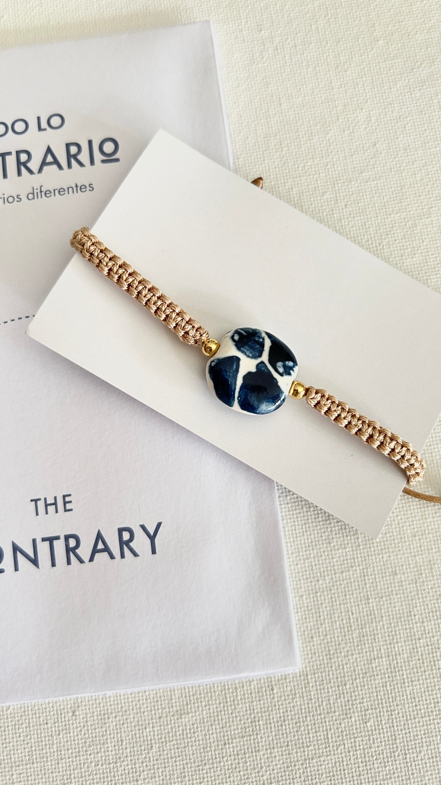 Pulseras cerámicas nudo plano