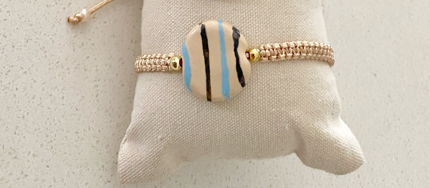 Pulseras cerámicas nudo plano