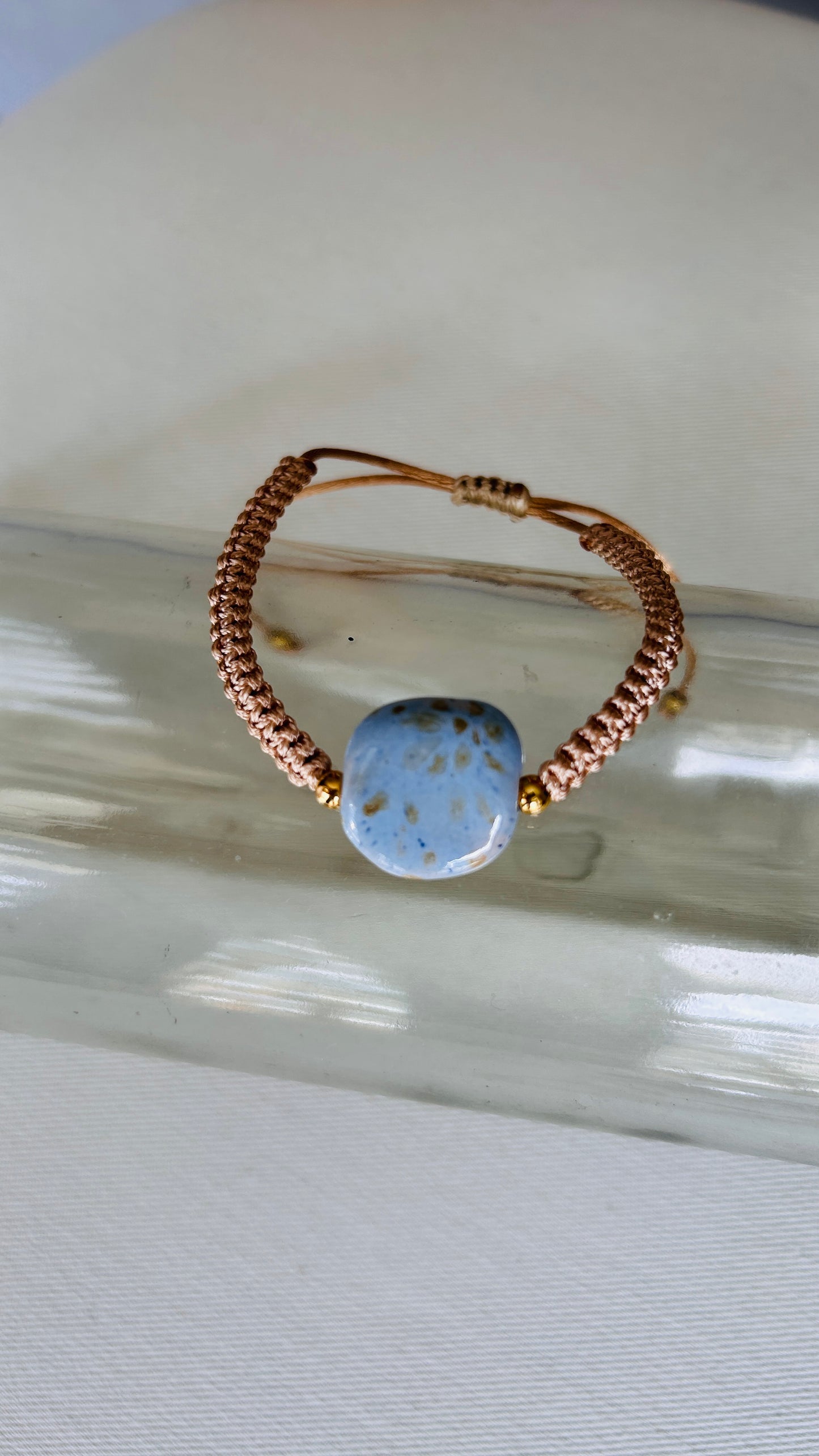 Pulseras cerámicas nudo plano