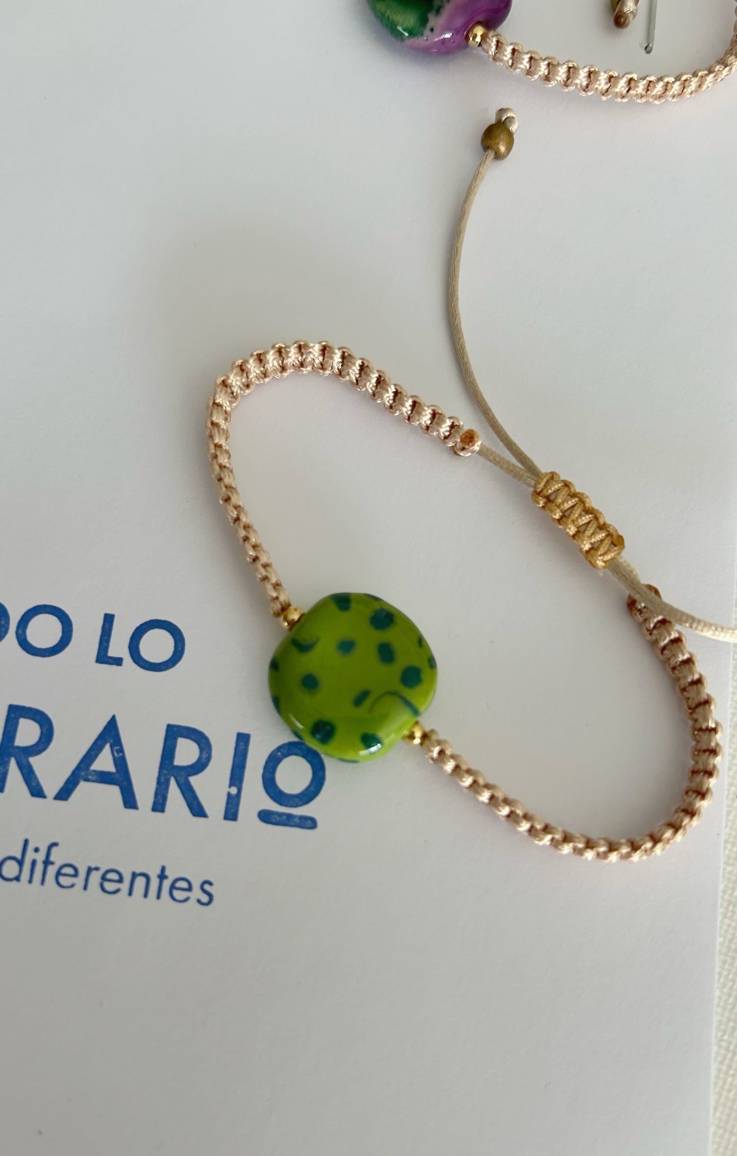 Pulseras cerámicas nudo plano