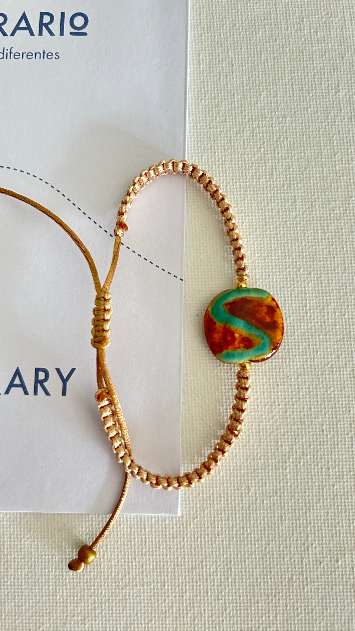 Pulseras cerámicas nudo plano