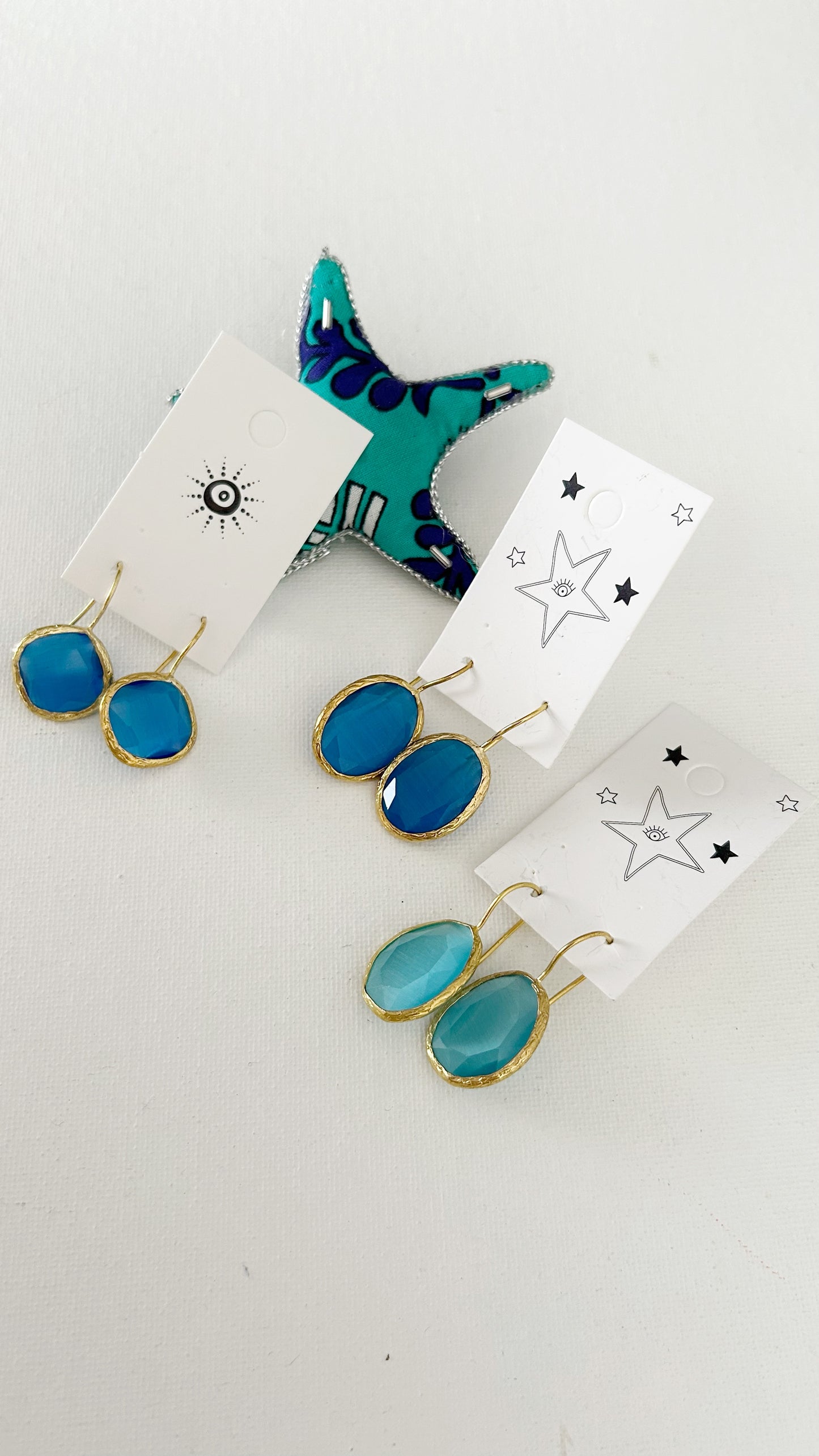 Aretes Dorados Candelabro cortos