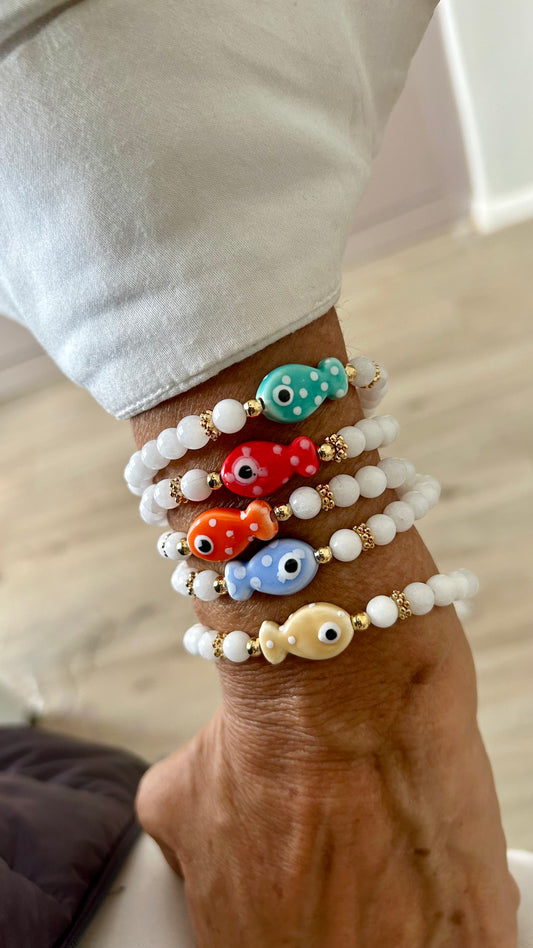 Pulseras peces colores