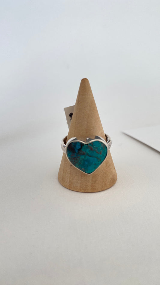 Anillo Corazón Crisocola