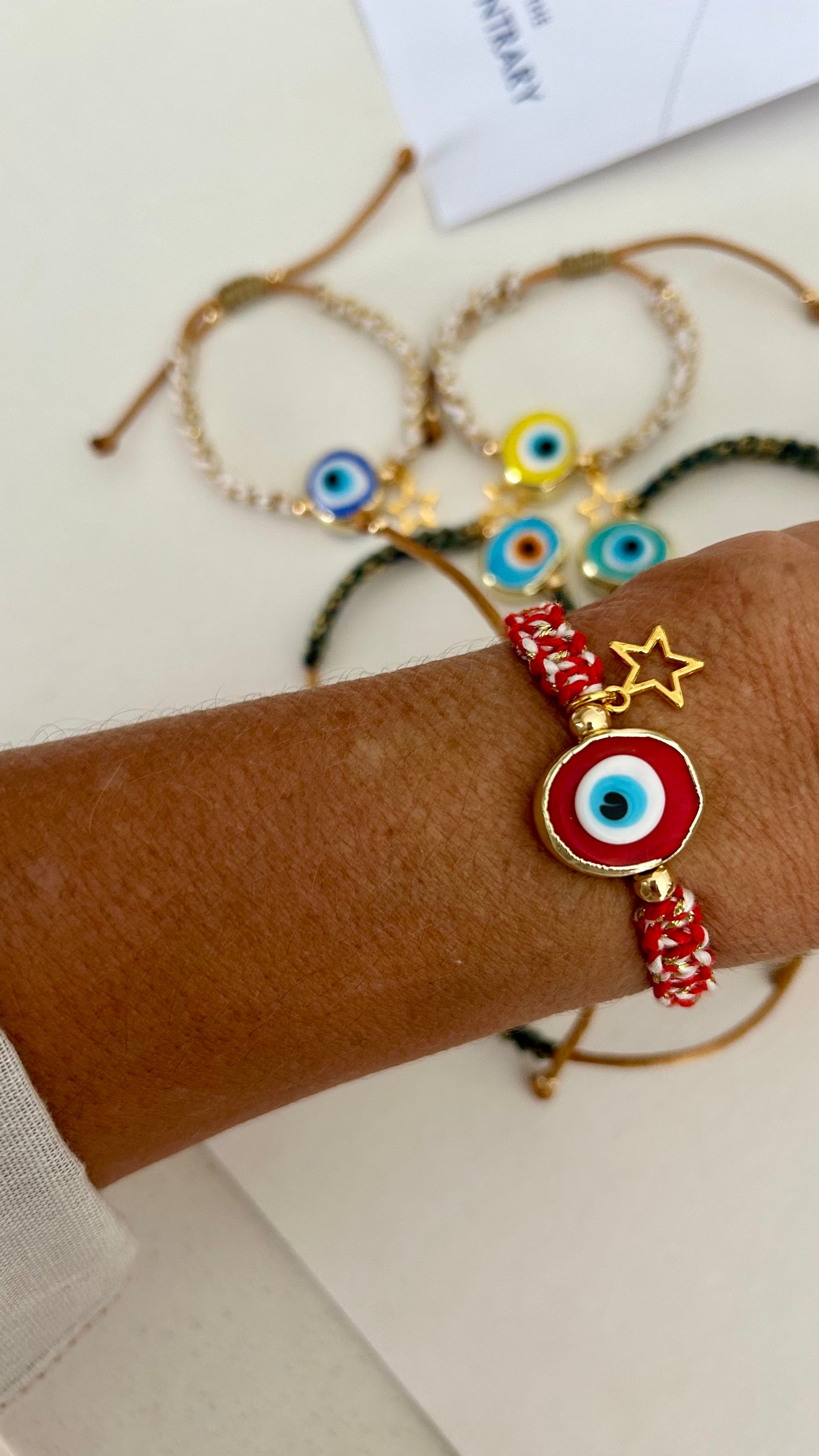 Pulseras evil eye anchas