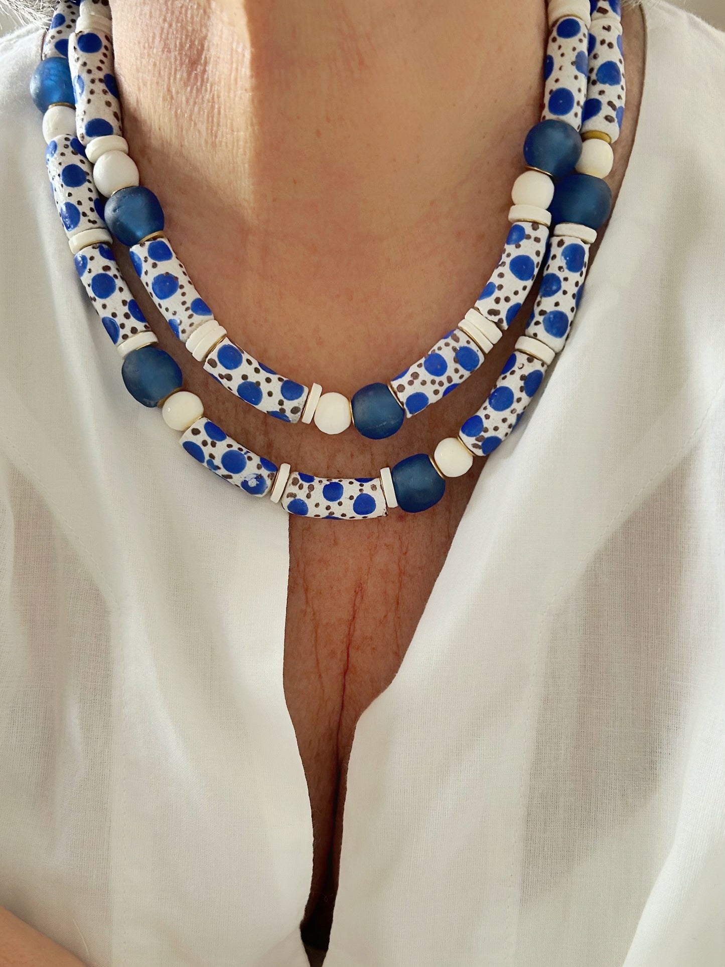 Collar Krobo Azul