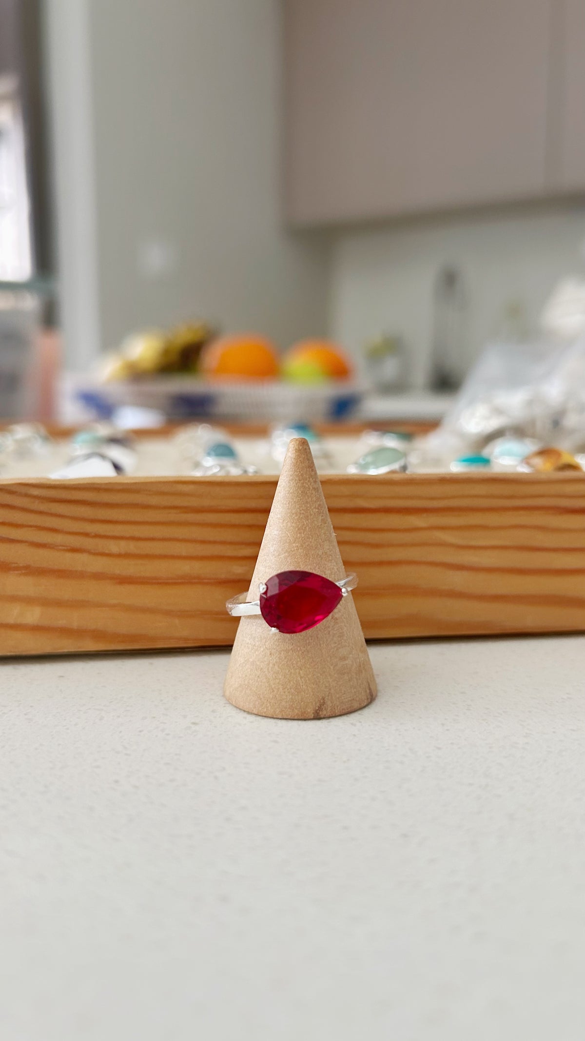 Anillo Rubí Transversal